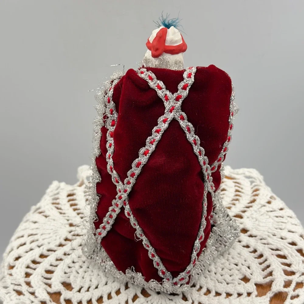 G. Devouassoux Santon‎ de Provence King Balthazar Magi Red Velvet Silver 7.5in